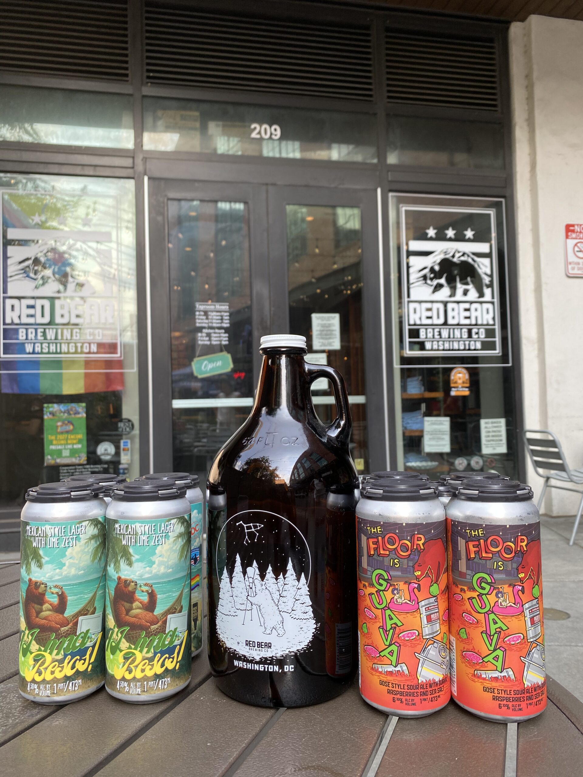 Growler and Cans of Specialty Beer