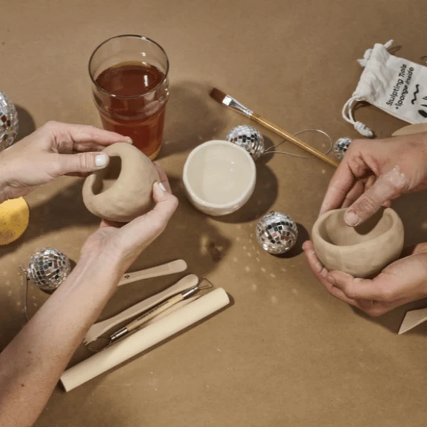 Sip and Sculpt event